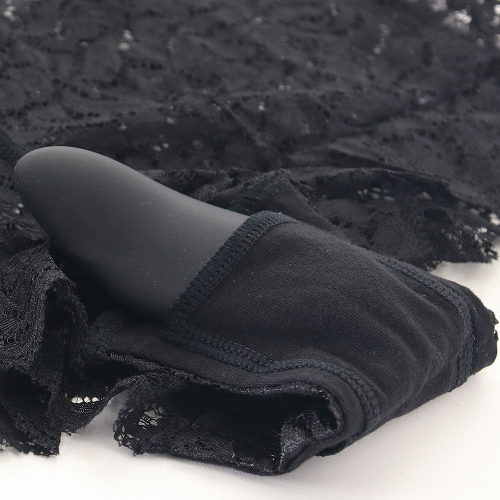 Black Lace Boyshort & Remote Panty Vibe XL