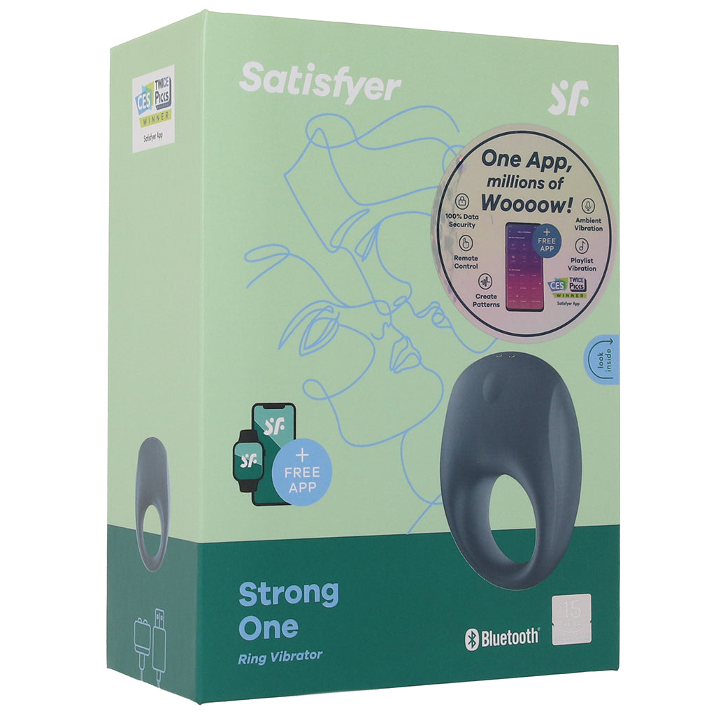 Satisfyer Satisfyer Strong One Ring Vibe in Blue - Vibrators - HoneyHugs Canada (View 9)