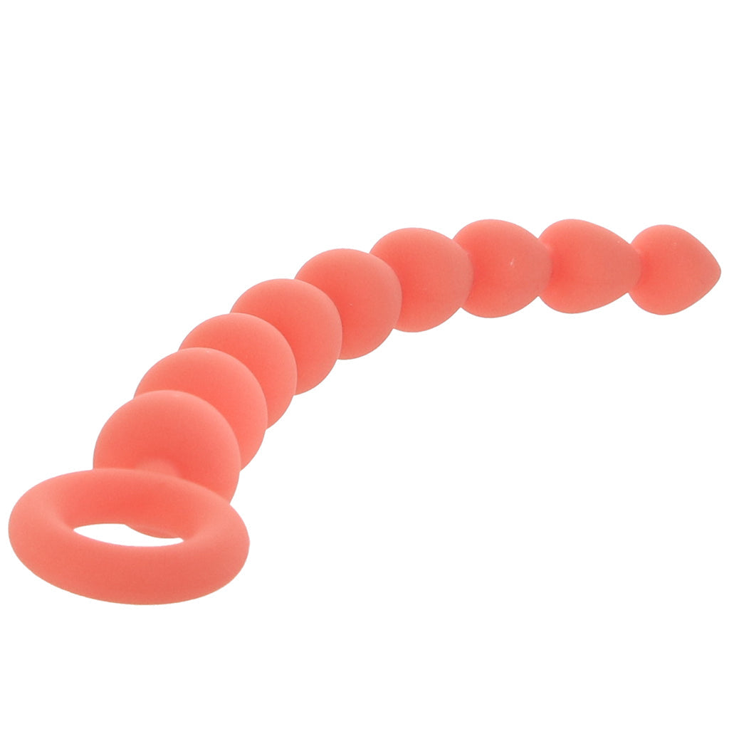 S&M Peaches 'n CreaMe: Luxurious Graduated Silicone Anal Beads for Exquisite Exploration