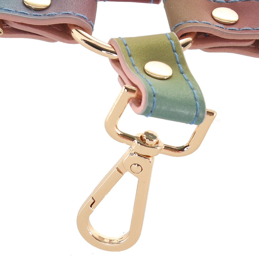 Spectra Rainbow Bondage Hog Tie: Luxury PU Restraint for Dazzling Play