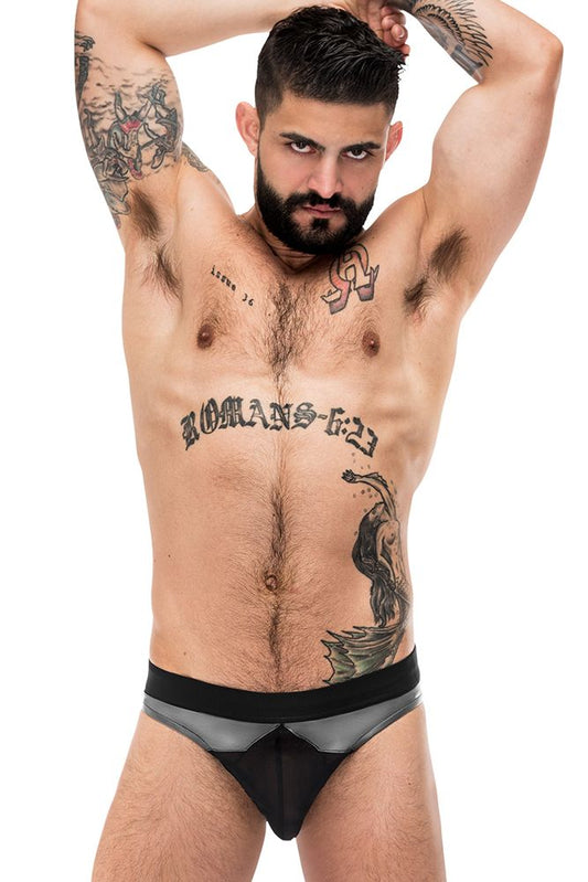 Male Power Iron Clad Men's Bikini | Seductive Rubber-Like & Mesh Design