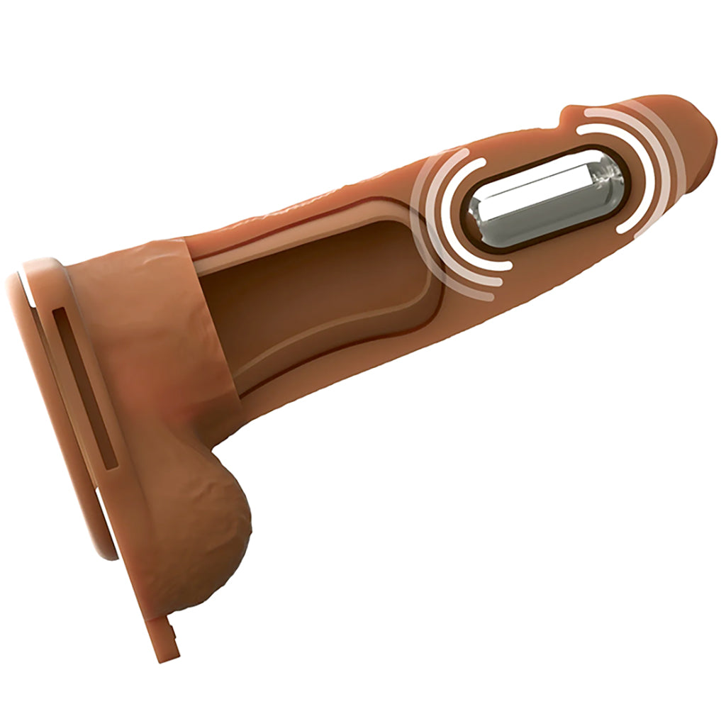 Fantasy X-tensions 6 Inch Hollow Strap-On Vibe in Brown