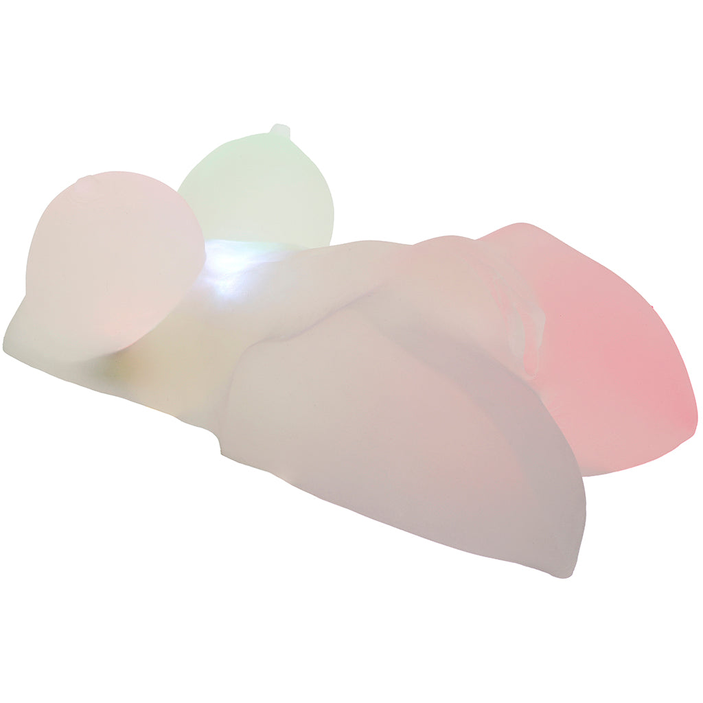 PDX Elite Go-Go Bator LED Mega Masturbator in Frosted