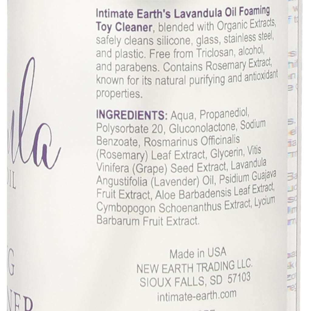 Intimate Earth Lavendula Lavender Oil Foaming Toy Cleaner in 6.7oz/200ml - Vibrators - HoneyHugs Canada (View 6)