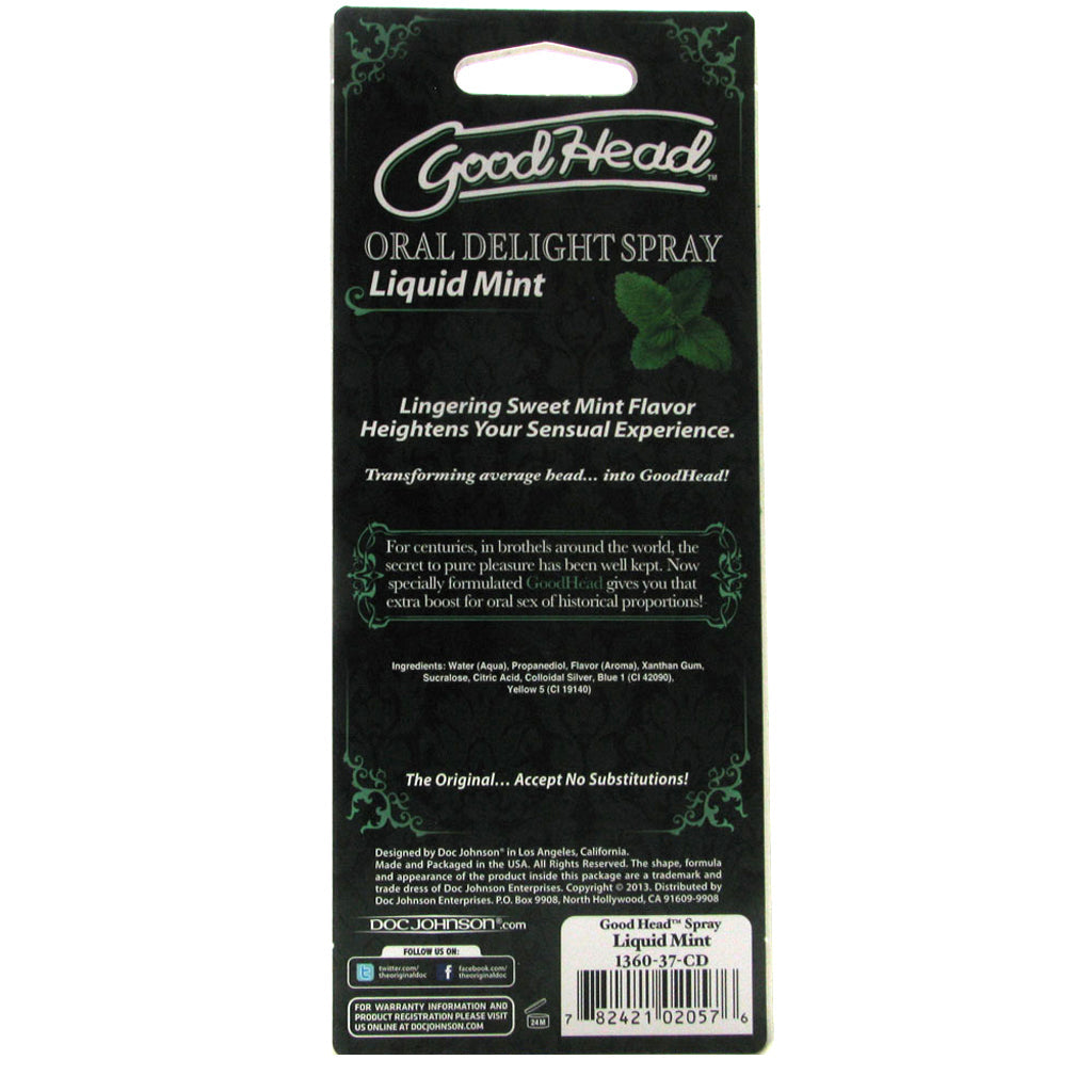 GoodHead Oral Delight Spray 1oz in Liquid Mint