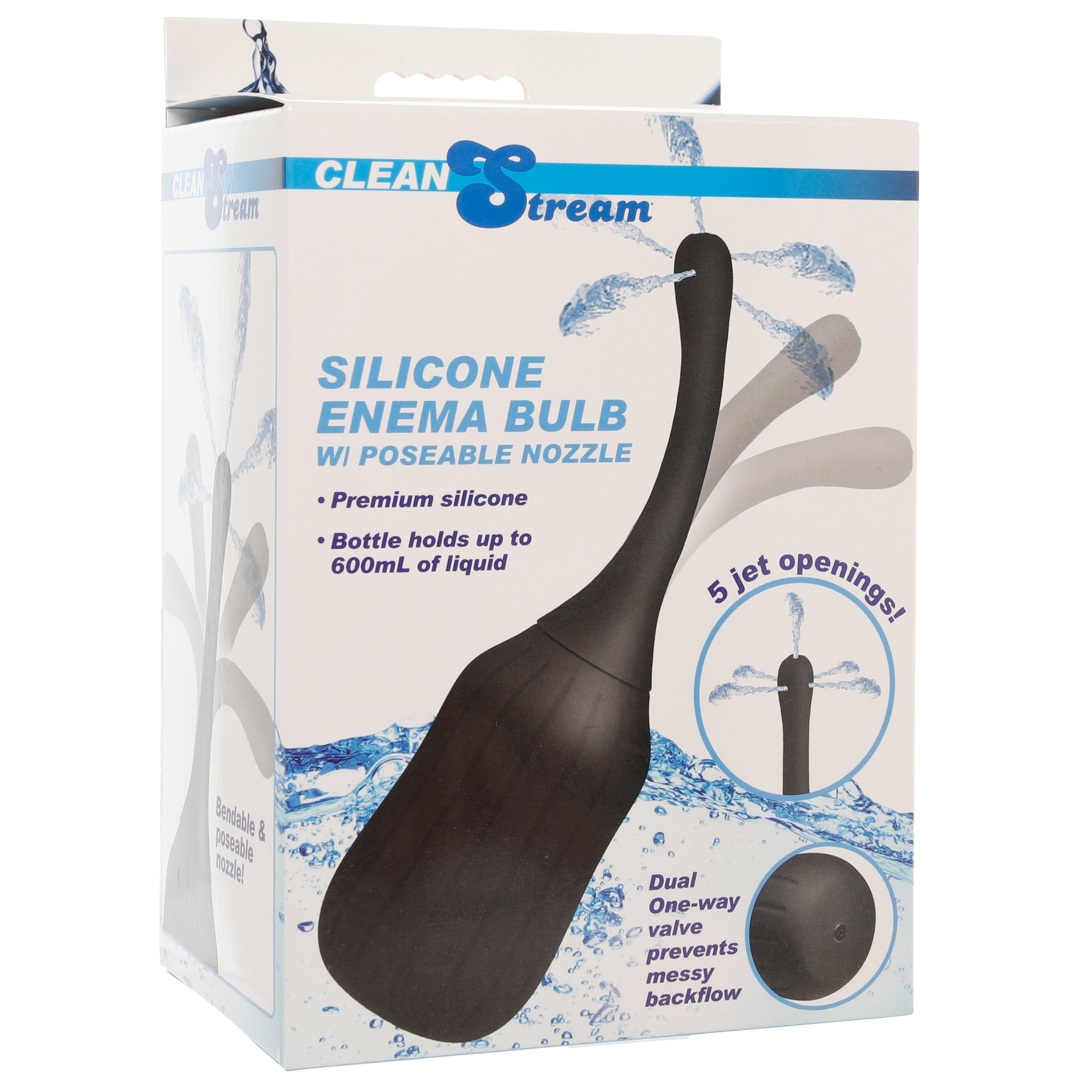 CleanStream Silicone Posable Enema Bulb Set