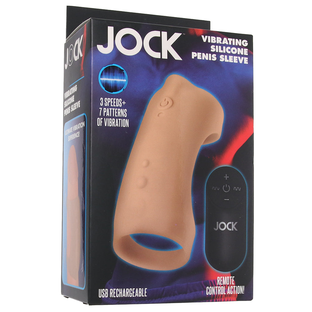 JOCK Jock Vibrating Silicone Penis Sleeve in Tan - Vibrators - HoneyHugs Canada (View 9)