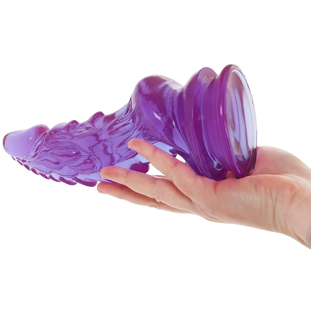 Crystal Jellies 8.5 Inch Invader Dildo in Purple