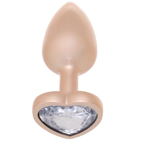 Booty Bling Gold Metal Jewelled Butt Plug in Small