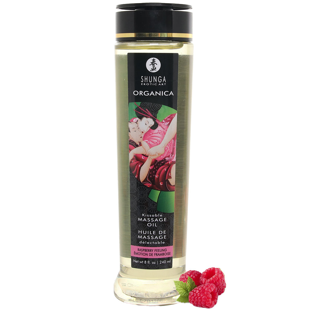 Organica Kissable Massage Oil 8oz/240ml in Raspberry