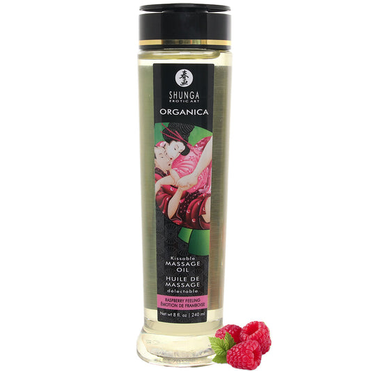 Organica Kissable Massage Oil 8oz/240ml in Raspberry