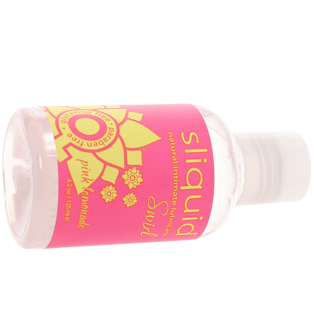 Sliquid Swirl Pink Lemonade Flavored Lube - Natural, Vegan, Oral & Toy Safe 4.2oz