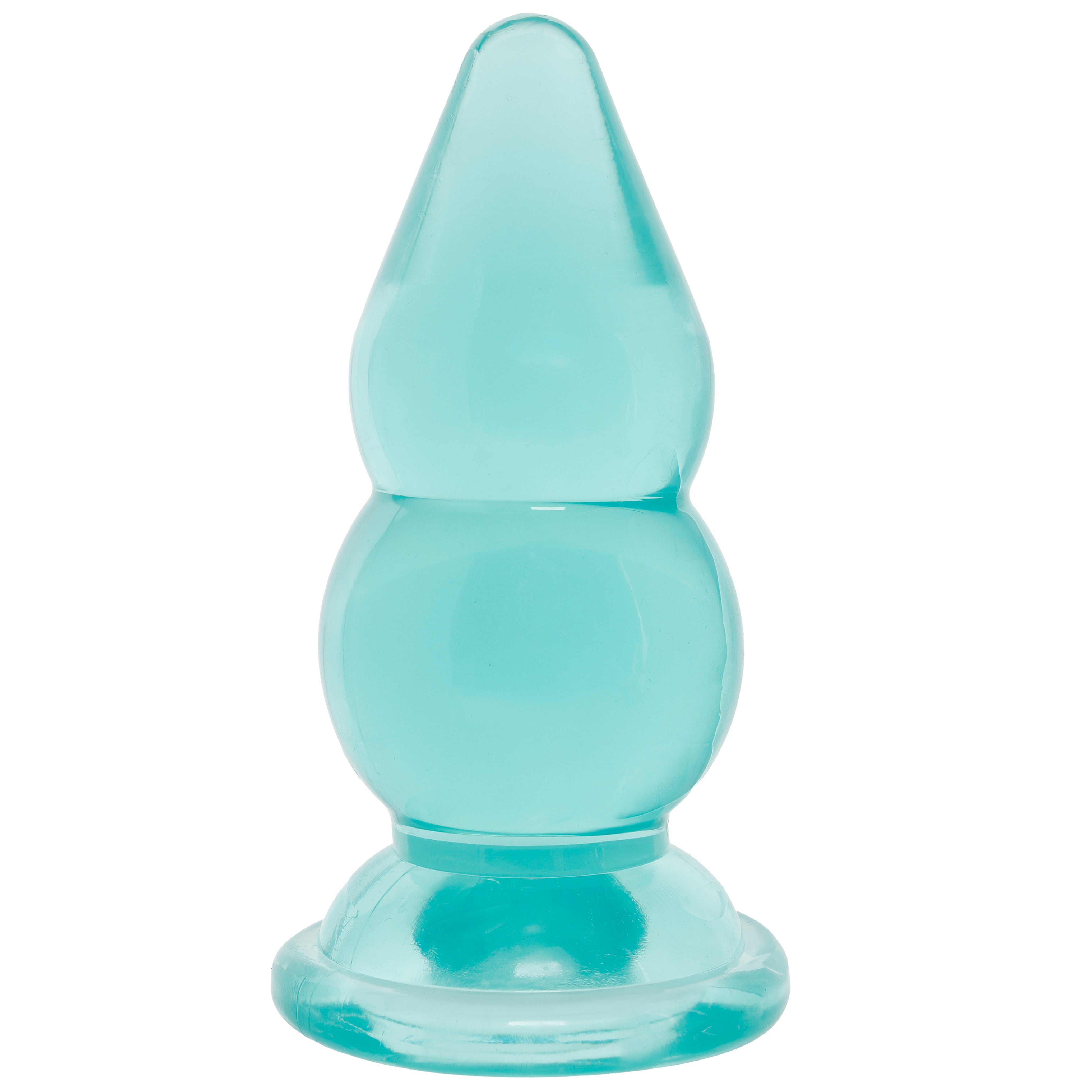 Crystal Jellies 6 Inch Double Pop Butt Plug in Teal