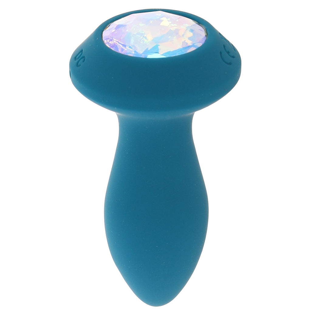 Power Gem Vibrating Petite Crystal Probe in Blue