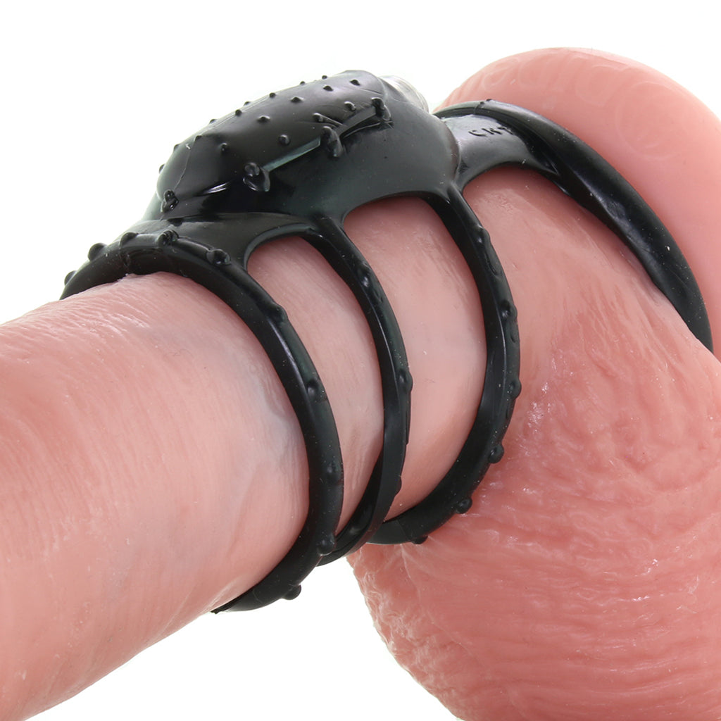 Dr. Love's Dr. Love's Zinger Vibrating Cock Cage in Black - Vibrators - HoneyHugs Canada (View 2)