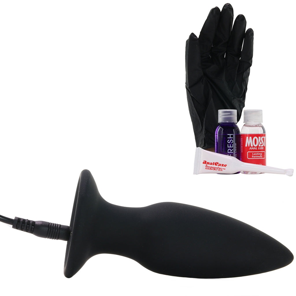 Small Rechargeable Anal Plug in Black