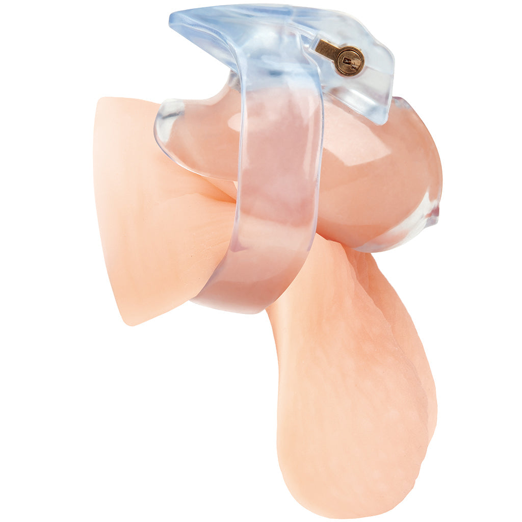 Blueline Men: The Acrylic Mini Chastity Cage – Transparent Desire & Absolute Control