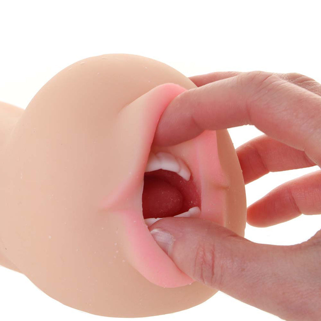 CalExotics Stroke It Anatomical Mouth Stroker in Ivory - Male Masturbators - HoneyHugs Canada (View 2)