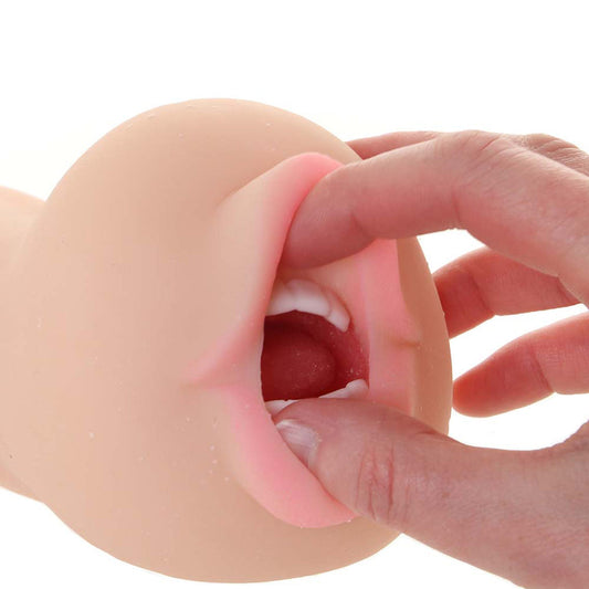 CalExotics Stroke It Anatomical Mouth Stroker in Ivory - Male Masturbators - HoneyHugs Canada (View 2)