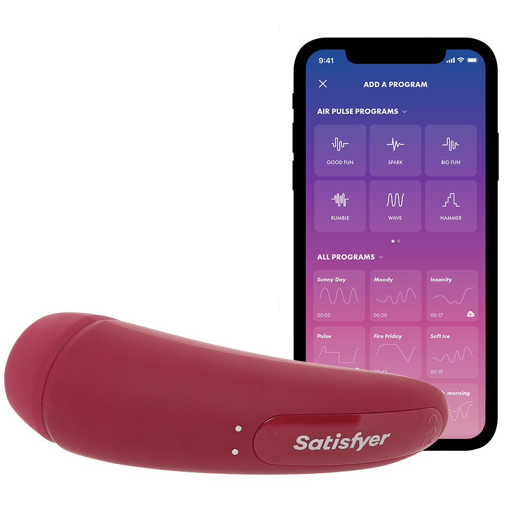 Satisfyer Satisfyer Curvy 1+ Air Pulse Stimulator in Rose Red - Vibrators - HoneyHugs Canada (View 5)