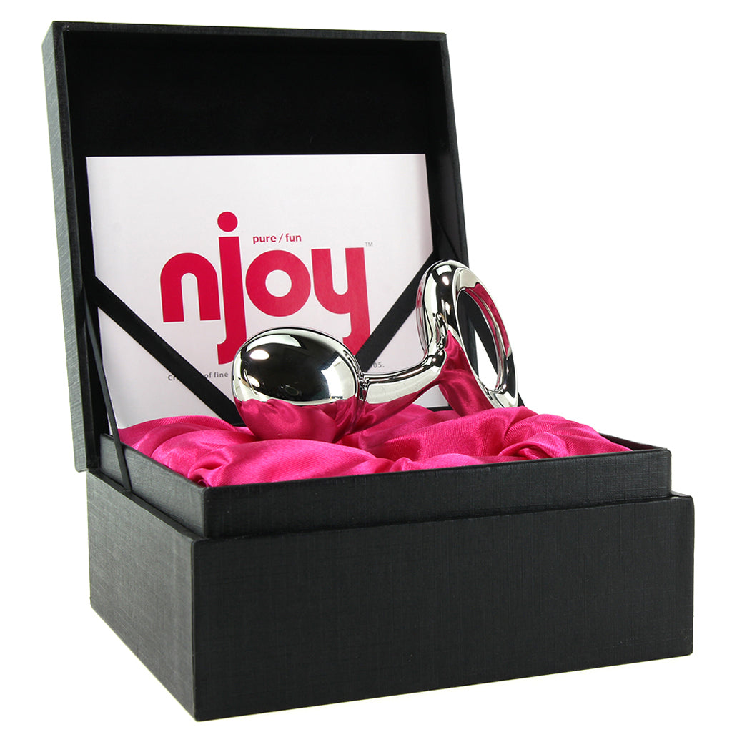 nJoy Pure Plug Medium: Medical-Grade Steel Butt Plug for Deep & Versatile Pleasure