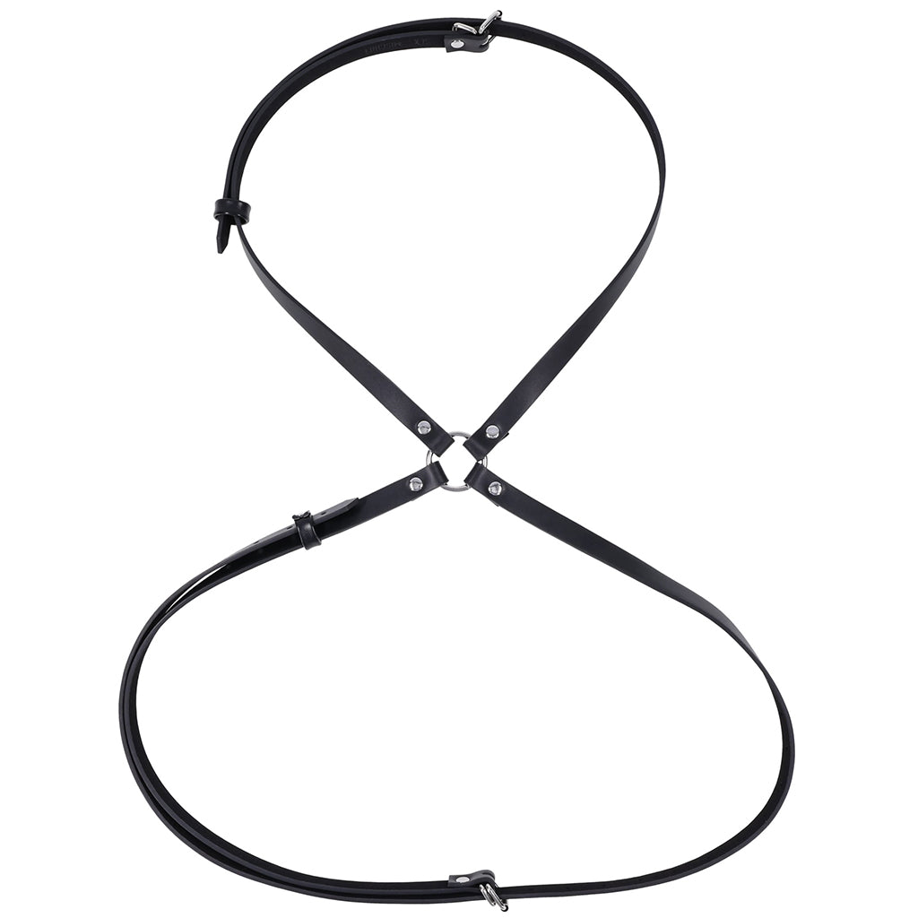 Shadow Body Harness: Luxurious Faux Leather & Velvet Comfort