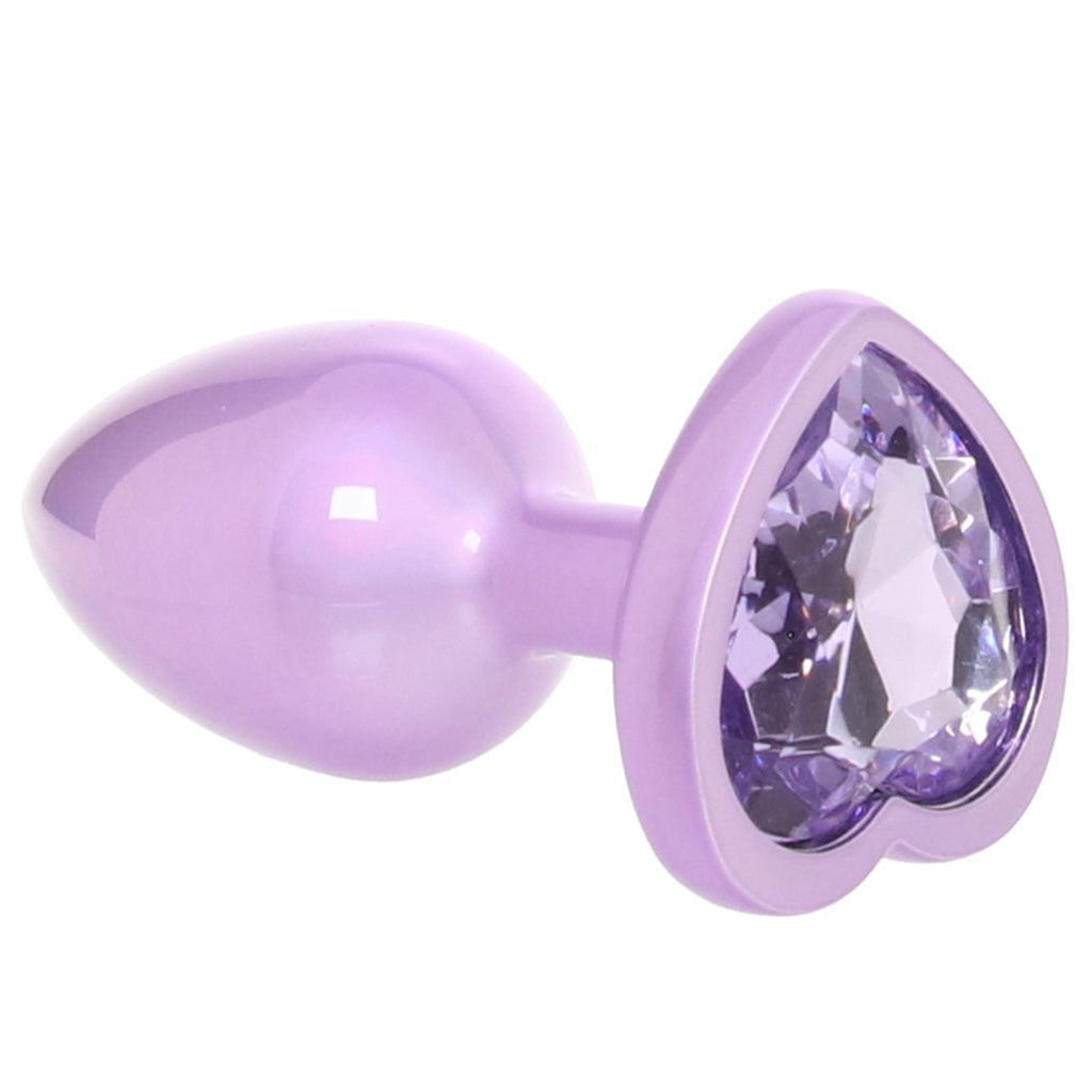 Jewel Amethyst Heart Plug in Small