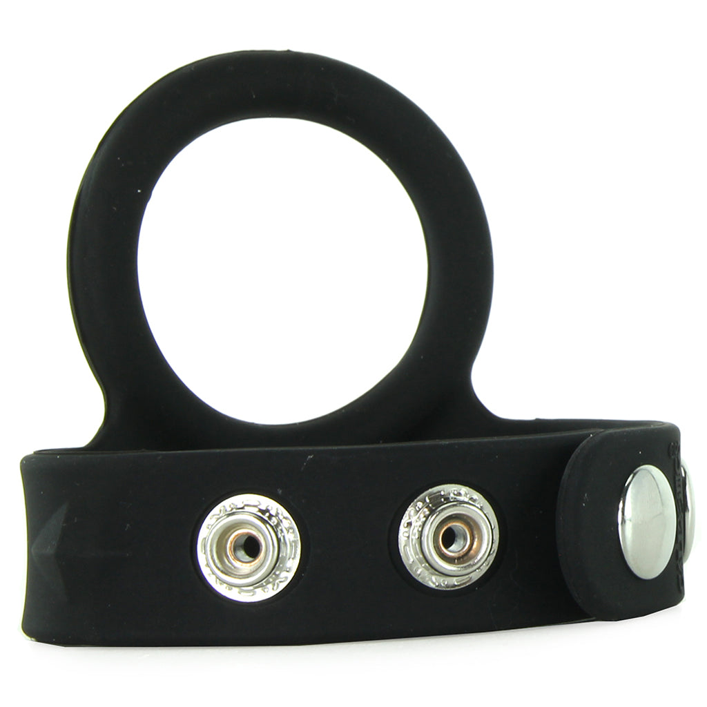 Large Tri-Snap Scrotum Support Ring in Black