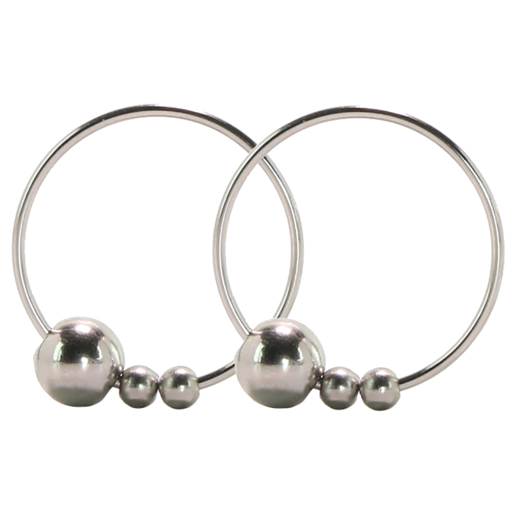 CalExotics Nipple Play: Sensual Silver Non-Piercing Nipple Adornments