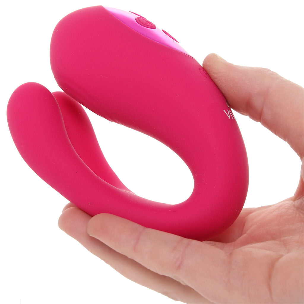 Vive Yoko Triple-Action Dual Prong Vibe in Pink