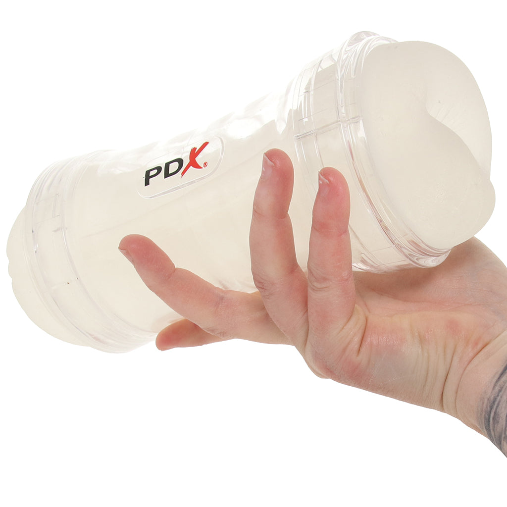 PDX Wet Pussies Super Flip-A-Pussy Over Stroker in Clear