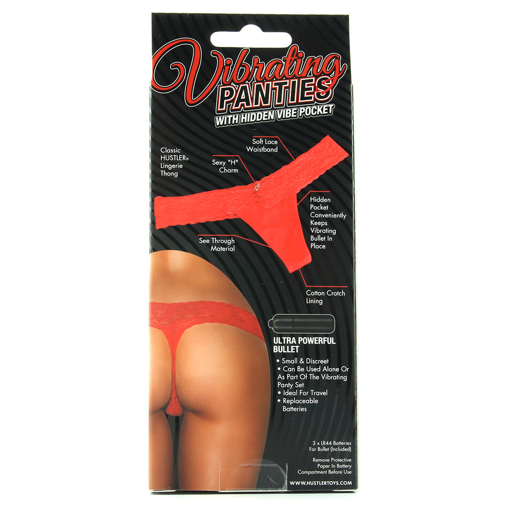 Hustler Vibrating Panties with Hidden Vibe Pocket Red /M - Vibrators - HoneyHugs Canada (View 5)
