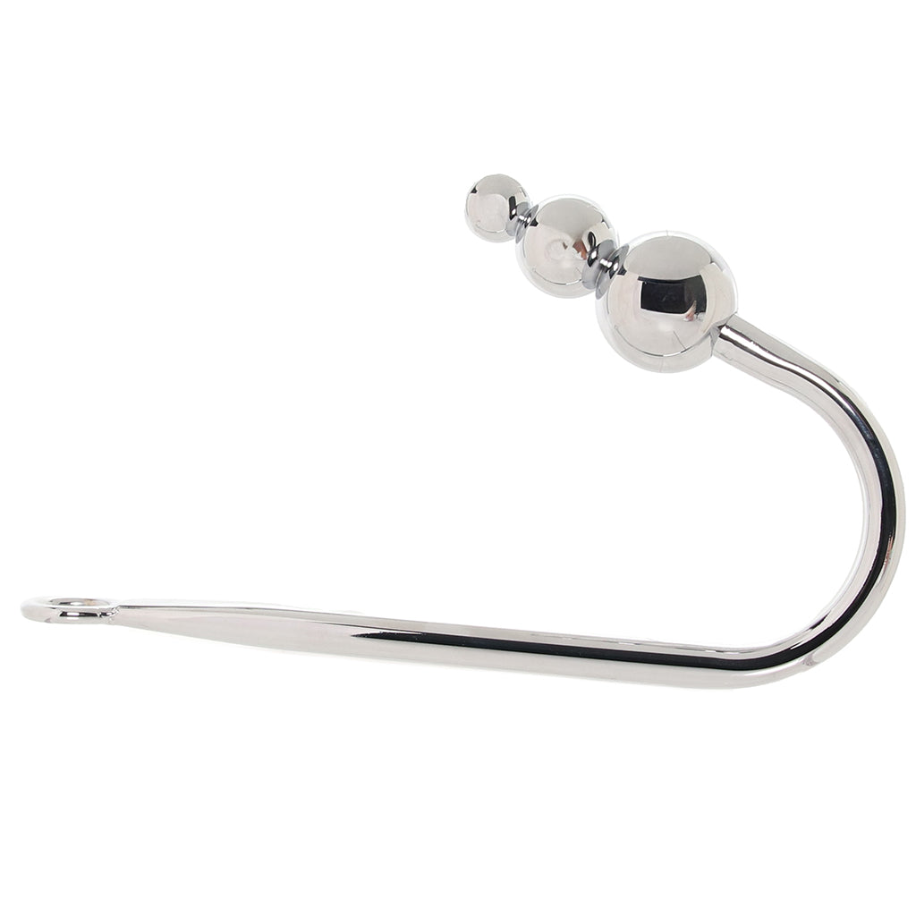 Master Series Roped Beaded Steel Anal Hook