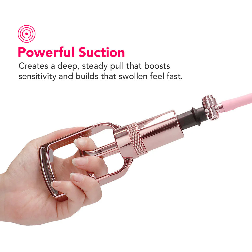 Pumped Rose Gold Clitoral & Nipple Pump Set in Medium