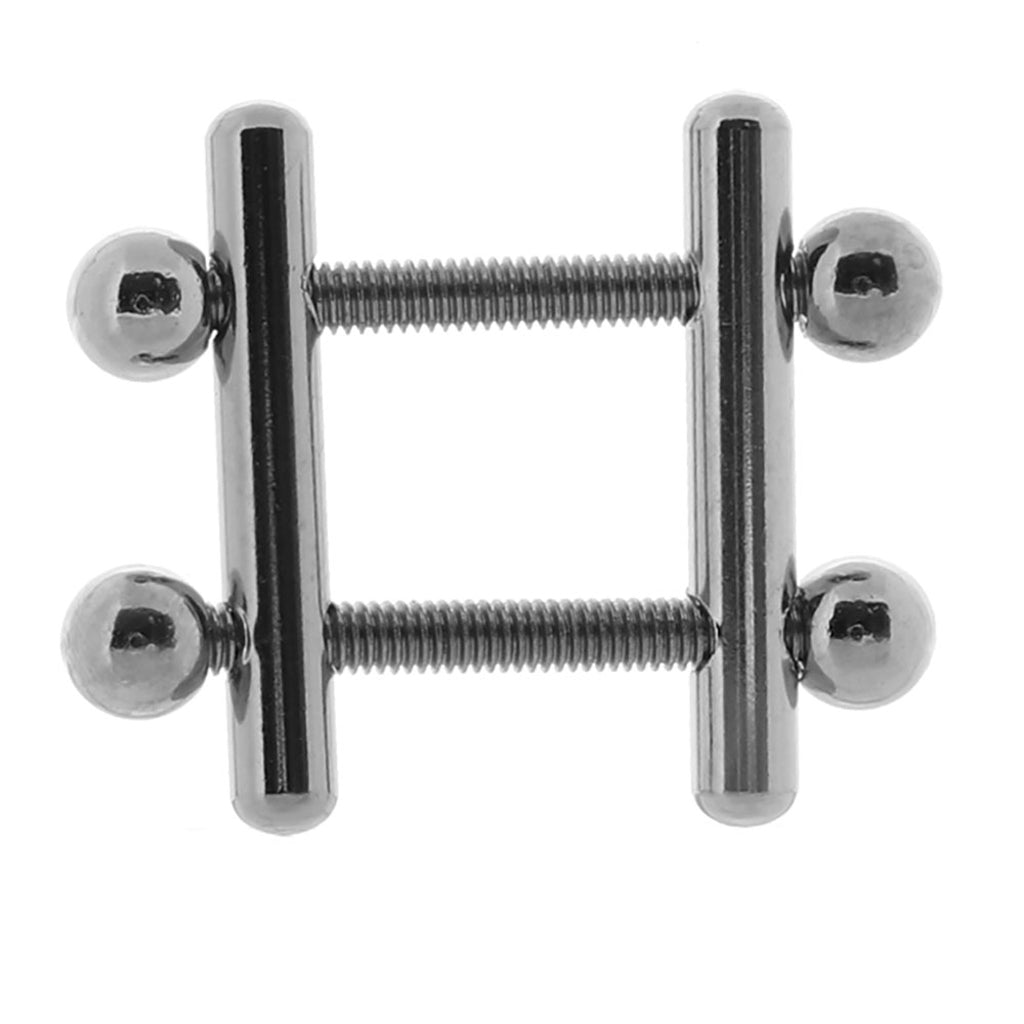 CalExotics Nipple Grips Crossbar Vices: Seductive Silver Nipple Clamps for Tailored Temperature Play