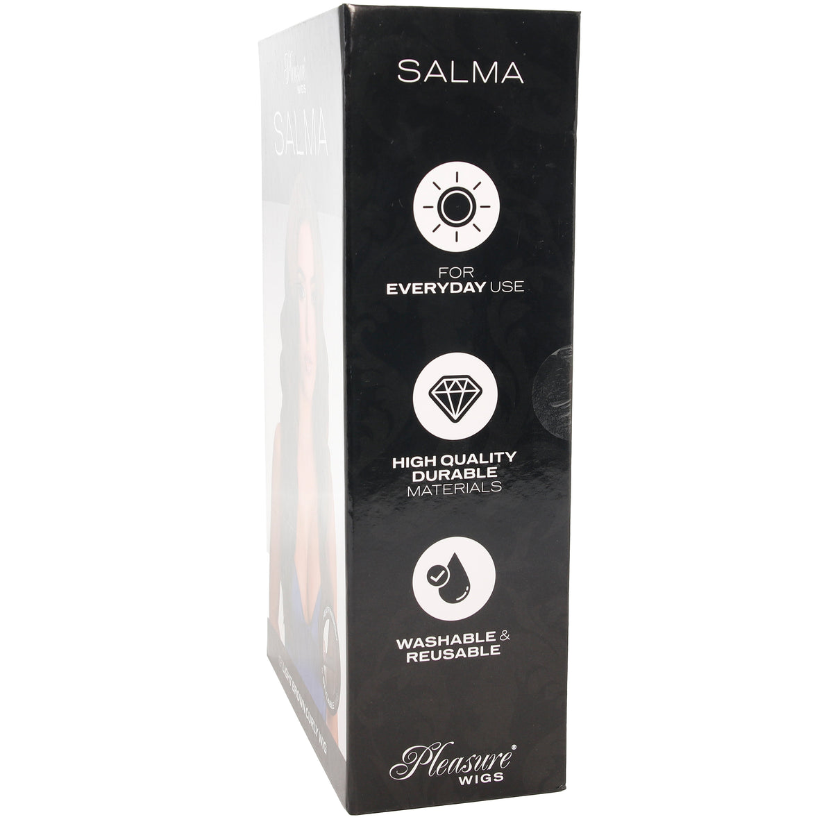 Salma Curled Wig in Light Brown