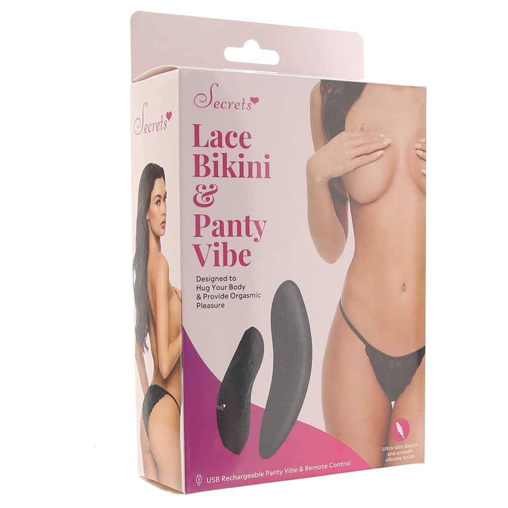 Black Lace Bikini & Remote Panty Vibe