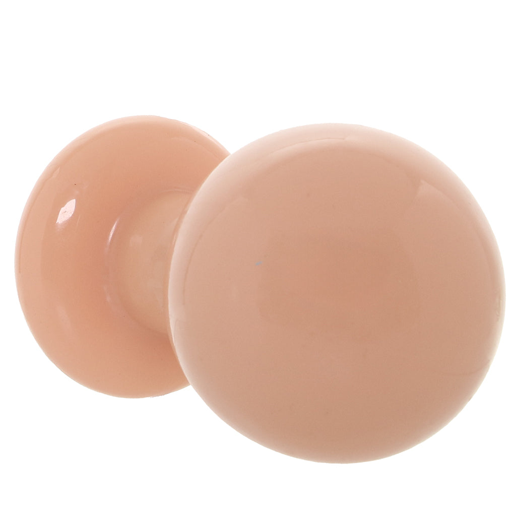 The Classic Large Round Butt Plug in Cream