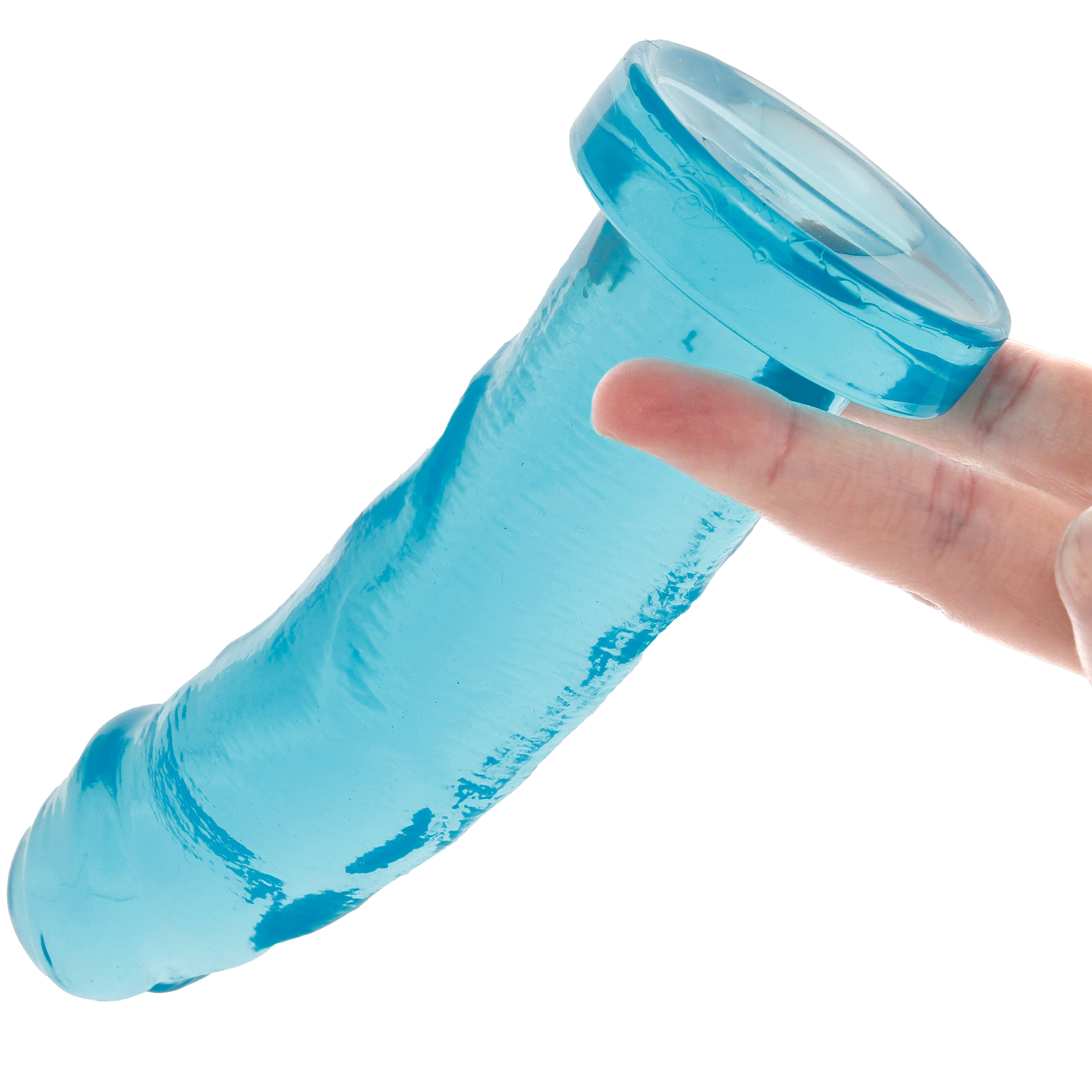 Crystal Jellies 7 Inch Realistic Dildo in Teal