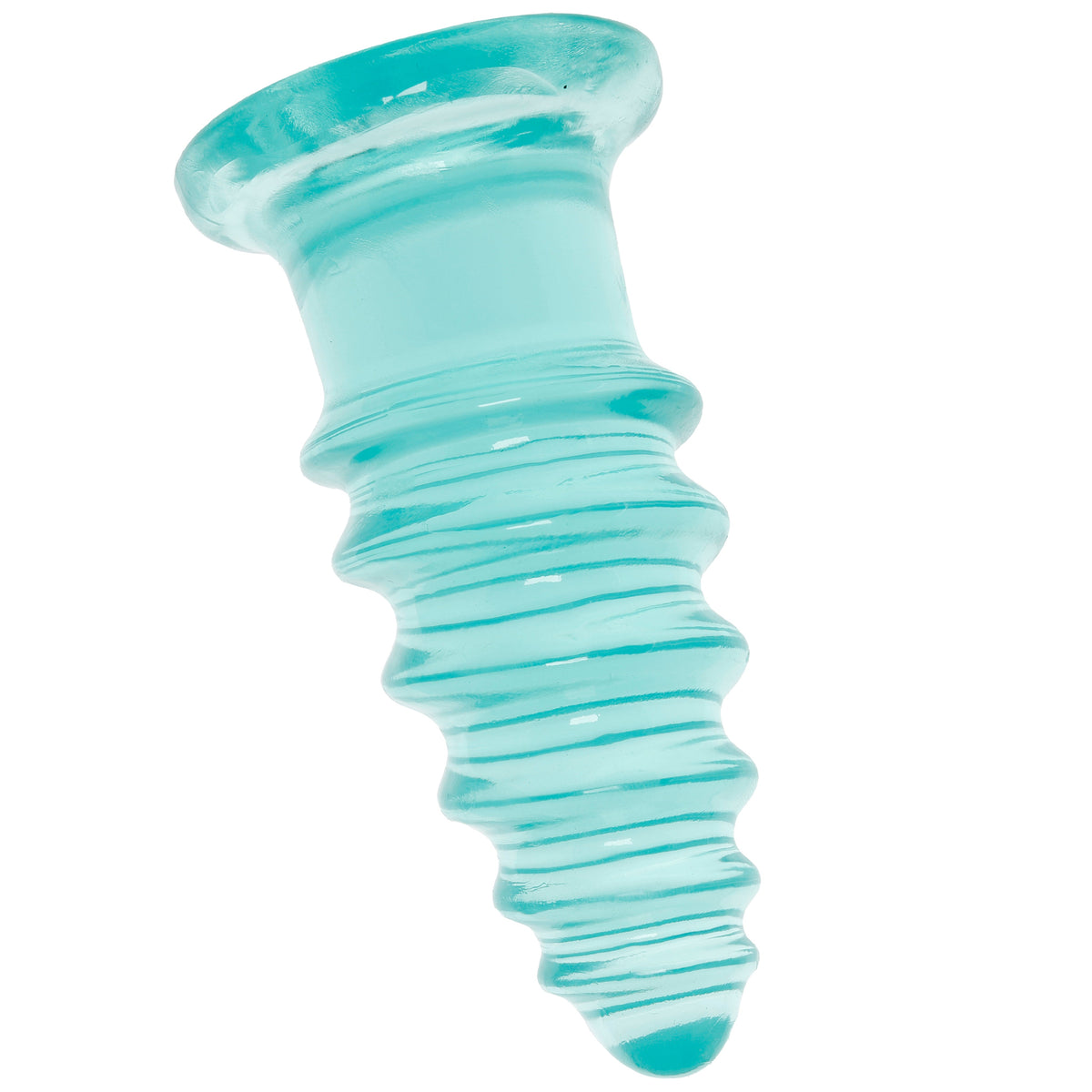 Crystal Jellies 6 Inch Anal Twist Butt Plug in Teal