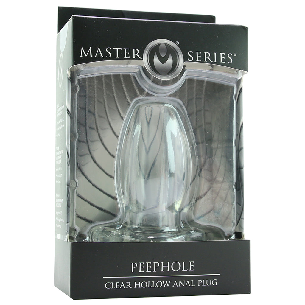 Master Series Peephole: The Clear Hollow TPE Anal Plug for Deep Exploration