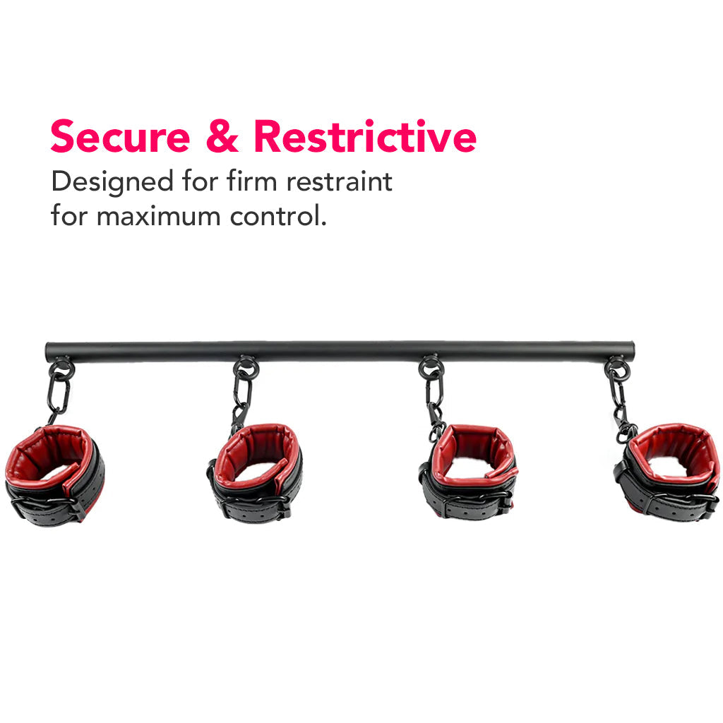 Saffron Spreader Bar & Cuffs Set: Unyielding Control, Luxurious Restraint