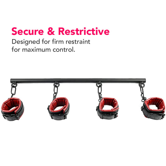 Saffron Spreader Bar & Cuffs Set: Unyielding Control, Luxurious Restraint