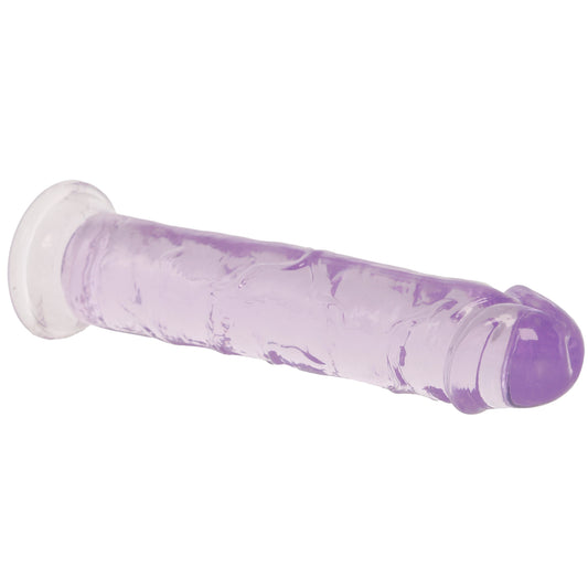 RealRock Crystal Clear 5 Inch Jelly Dildo in Purple