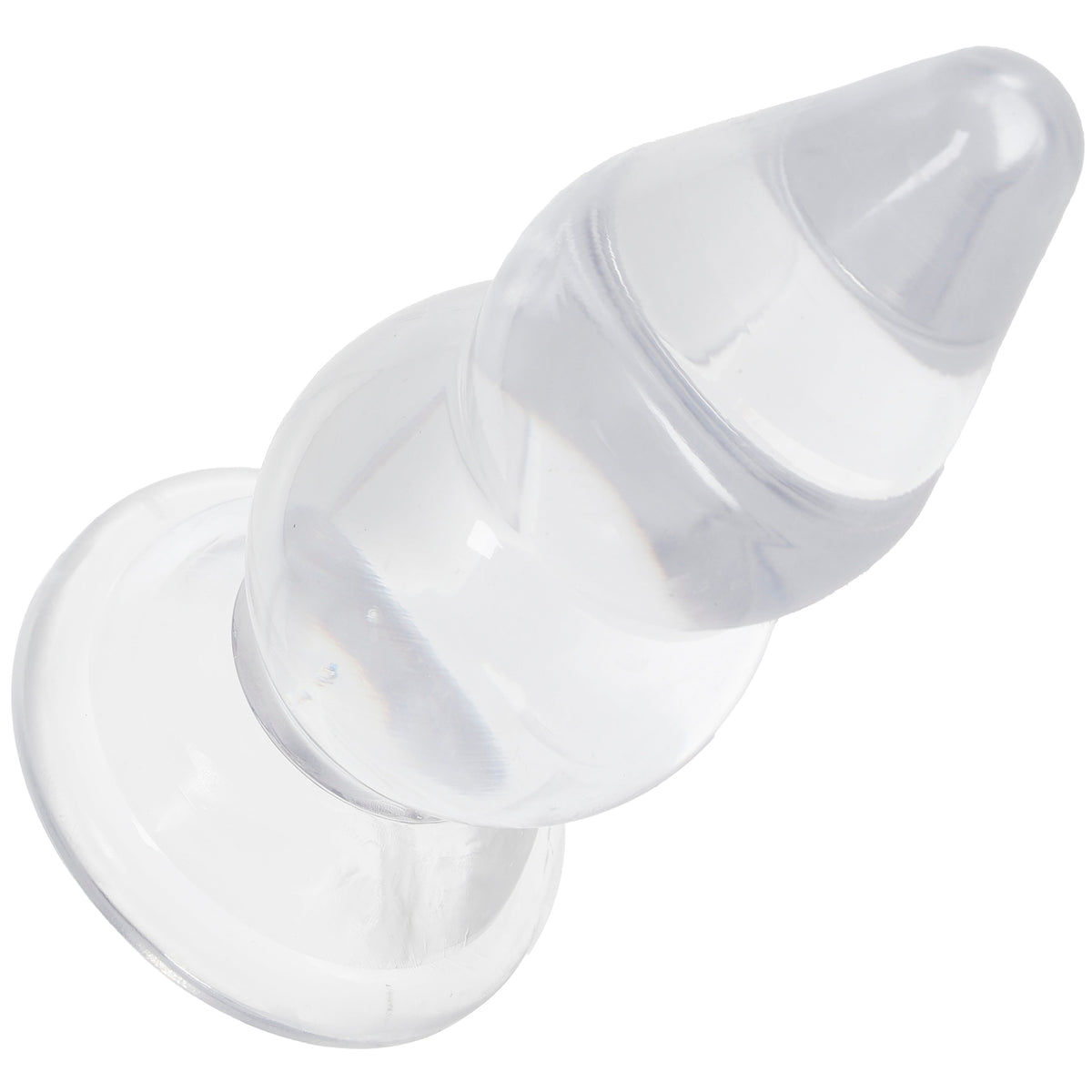 Crystal Jellies 6 Inch Double Pop Butt Plug in Clear