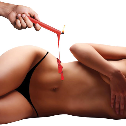 Master Series Fire Sticks: Seductive Red Drip Candles - Set of 3 for Intimate Encounters