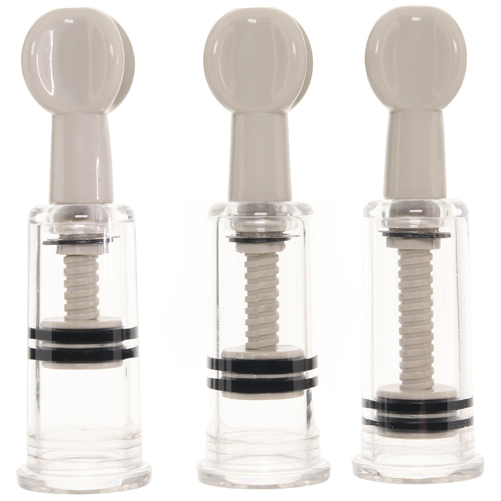 Size Matters MaxTwist Clit & Nipple Sucker Set in White