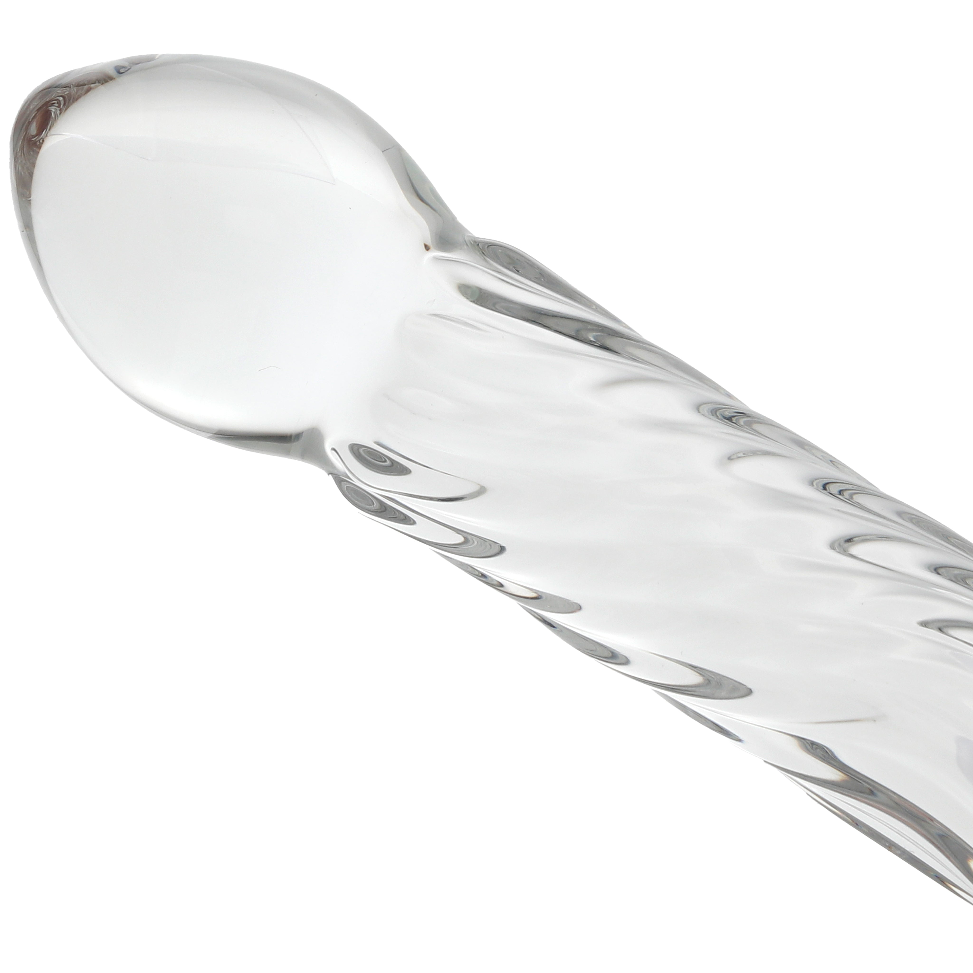 Clarity Seraphic Ripple Wavy Wonder Glass Dildo | G-Spot & Textured Pleasure