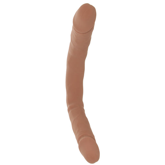 Silicone Studs Bend & Hold 16 Inch Double Dildo in Brown