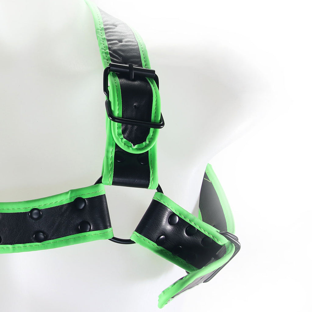 Ouch! Luminous Bulldog Harness | Glow-in-the-Dark Kink Statement Wear